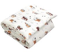 TupTam Set di Piumone Fantasia per Bambini Tutte le Stagioni Cuscino Piatto 2 pz., Escavatore beige, 135x100 cm