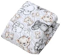 TupTam Tappeto gioco neonato 120x120 cm - Imbottito, morbido, cotone, Circa 120 cm/Safari