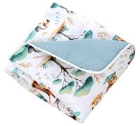 TupTam Tappeto Play Mat Per Bambini e Neonati Coperta 120 x 120 cm Gioco Imbottita XXL, Animali della giungla Bianchi/Verdi/Beige