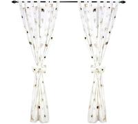 TupTam Tende con Bracciali per Camerette per Bambini 2 pz, Savana Beige, c. 155x95 cm