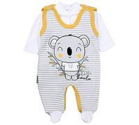 TupTam Tutina Neonato in Due Pezzi, Koala strisce grigio/giallo, 62