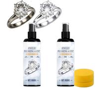 tuqieui Spray pulitore per Gioielli, lucidante Oro/Argento, Anti-Oscurante | Spray pulitore delicato con spugna per la cura di oro, argento, anelli con diamanti e gioielli fini a casa