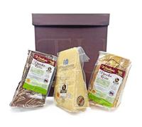 Tuquam Box Parmigiano Reggiano Selezione - Parmigiano 36 Mesi Maturo, 1 KG - Parmigiano Vacche Rosse 24 Mesi, 1 KG - Parmigiano Vacche Rosse invecchiato 40 Mesi, 1 KG - Direttamente dall'Italia