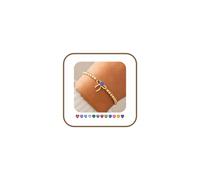 Turandoss Bracciale con pietra portafortuna a forma di cuore, da donna e | Bracciale perfetto come regalo di compleanno per ragazze, donne, sorelle, mamme, impermeabile, accessorio per tutti i giorni