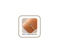 Turandoss Bracciale con pietra portafortuna a forma di cuore, da donna e | Bracciale perfetto come regalo di compleanno per ragazze, donne, sorelle, mamme, impermeabile, accessorio per tutti i giorni
