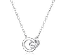 Turandoss Collana da donna con ciondolo a forma di cuore e simbolo | Girocollo minimalista ed elegante, accessorio per spostamenti quotidiani e appuntamenti, ideale come regalo di compleanno