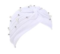 Turbante Cappelli per le Donne Perline Pre Legato Nodo Caps Volant Chemo Beanies Copricapo per il Cancro Copertura dei Capelli