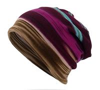 Turbante Cappello Wrap Unisex Donna Uomo Testa Stampa Cappello Collare Cappelli Baseball Cap Caso Display Case, Viola, M