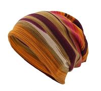Turbante Cappello Wrap Unisex Donna Uomo Testa Stampa Cappello Collare Cappelli Baseball Cap Caso Display Case, Arancione, M