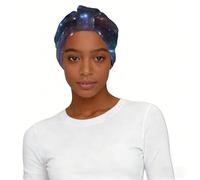 Turbante con stampa galassia stampata per donne sciarpa sciarpa cappello leggero berretto per dormire chemio pelle sensibile regalo