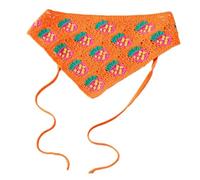Turbante da donna a forma di fragola, foulard, foulard, fascia per capelli, sciarpa per la testa, accessorio per foto, accessori per foto all'uncinetto