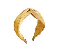 Turbante estivo da donna alla moda a tesa larga con cristalli annodati accessori per capelli