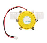 Turbina ad Acqua, Micro idrogeneratore Pompa Generatore a turbina Energia idroelettrica Pompa a Flusso d'Acqua CC Generatore di energia elettrica per Uso Domestico(F50 12V Transparent Yellow)