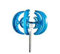 Turbina eolica 1000W Turbina Eolica 12v 24v Turbina Eolica Ad Asse Verticale Piccolo Mulino A Vento Banda di Energia Libera Regolatore di Carica MPPT for La Casa(Blauw,Wind Turbine Only,24V)