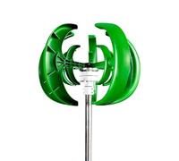 Turbina Eolica, 1500W Turbina Eolica Lanterna Turbina Eolica Verticale 12V 24V Motore Quick Start Home Farm Hybrid Street Light con Controller MPPT(Groen,With MPPT controller,12V)
