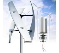 Turbina Eolica 16000W 20000W Asse Verticale, Generatore Eolico Domestico con Regolatore di Carica MPPT, Pale Eliche in Fibra di Vetro Tricolore, per Terrazza Camper Barca Chalet(16000W,220V)