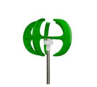 Turbina eolica ad asse verticale da 3000 W 12 V/24 V 5 pale generatore mulino a vento turbina set completo per famiglia (verde 1, con sistema di griglia spenta_12V_3000W)