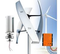 Turbina Eolica,Generatore a Turbina 16000W 20000W,Generatore ASSE Verticale,12V 24V 48V 220V Pala Eolica Domestica,Nessun Rumore,con Controller Turbina Eolica Vertica(16000W,48V)