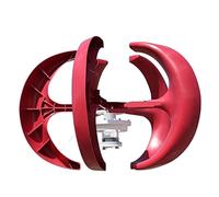 Turbina eolica Generatore di turbine eoliche ad asse verticale 4000W 5 pale Lanterna 12V 24V Kit motore elettromagnetico for uso domestico Lampione(Rot,24V)