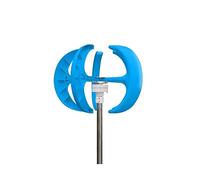 Turbina Eolica, Generatore eolico verticale 1000W 5 Blades12v 24v con regolatore di carica MPPT Rotazione iniziale velocità del vento a basso rumore for la casa(Blauw,Turbine Only,24V)
