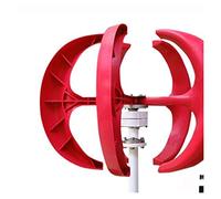 Turbina eolica, Home Generatore eolico ad asse verticale 3000W 3KW 12V 24V 48V con controller MPPT Piccolo mulino a vento a basso rumore for lampioni(Red with Controller,48V)