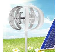 Turbina eolica Verticale ad Alta efficienza da 10.000 W - Generatore Eolico a 5 Pale con Controller per casa e Fabbrica, Soluzione energetica rinnovabile Ecologica da 24 V