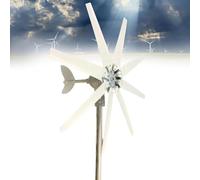 Turbina Eolica Verticale, Kit Generatore Eolico, Generatore eolico da 2000 W, direzione del vento regolabile e velocità del vento di avvio di 2 m/s, adatto for casa, fattoria, camper, barche(24v)