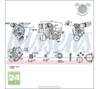 Turbina Turbocompressore Nissens per CITROEN GRAND C4 II DS5 DS4 DS3 C5 DS OPEL