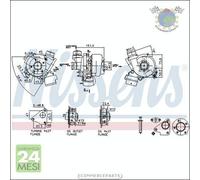 Turbina Turbocompressore Nissens per NISSAN QASHQAI RENAULT SCENIC MEGANE MODUS
