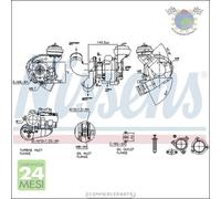 Turbina Turbocompressore Nissens per TOYOTA COROLLA AVENSIS VERSO RAV 4 AURIS