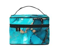 Turbinii astratti alla moda dell'oro dell'alzavola, Borsa per il trucco Borsa per cosmetici Borsa da toilette da viaggio portatile Astuccio per matite Astuccio da toilette