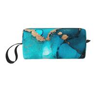 Turbinii astratti alla moda dell'oro dell'alzavola, Borsa per il trucco Borsa per cosmetici Borsa da toilette da viaggio portatile Borsa per trucco Organizer