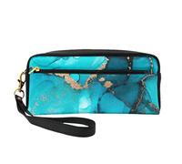 Turbinii astratti alla moda dell'oro dell'alzavola, Borsa per il trucco Borsa per cosmetici Borsa da viaggio portatile da toilette Astuccio in pelle per donne e ragazze