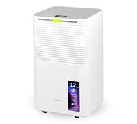 Turbionaire Epi 12 WIFI Deumidificatore Casa Muffa 12L/24h, Deumidificazione Smart, Timer, Adatto fino a 25㎡, Tanica da 2L, Display di umidità, Ruote Piroettanti, Poco rumoroso, Doppio drenaggio