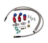 Turbo Attuatore Per T3 TO4E T04E Banda V 420 CV Turbocompressore | Kit Linea Ingresso E Uscita Olio Turbocompressore 0,63 AR(Oil line)