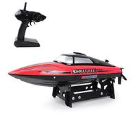 TURBO CHALLENGE 094117 Remote Control Boat Illuminated 25 km Range 100 m - Red - 35 cm - Elastic from 8 years - 4, 1.5 V - Includes Arrows - 094117 - Red