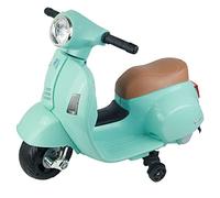 TURBO CHALLENGE - Vespa Gts - Portatore Elettrico - 119151 - Scooter - Verde Acqua - Pronto per Guidare - Max 25Kg - Plastica - Batterie Ricaricabili - A partire dai 24 mesi