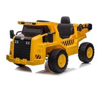 TURBO CHALLENGE - Camion Caterpillar - Portatore Elettrico - 119667 - Veicolo Elettrico - Giallo - Max 30 kg - Plastica - Batterie Ricaricabili e Pile Non Incluse - Da 3 a 6 Anni