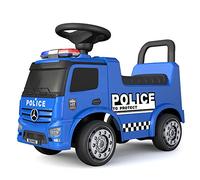 TURBO CHALLENGE - Mercedes Antos Polizia - Camminatore - 119205 - Ruote Libere - Blu - Max 25 kg - Plastica - Batterie Non Incluse - Giocattolo per Bambini - Regalo - A partire dai 12 mesi