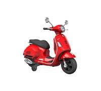TURBO CHALLENGE - Vespa - Portatore Elettrico - 119107 - Scooter - Rosso - Pronto a Guidare - Max 30 kg - Plastica - Batterie Ricaricabili - Dai 3 ai 6 anni