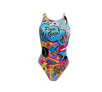 Turbo Crazy Comic Parte Inferiore del Bikini, Bleu Clair, Large Donna