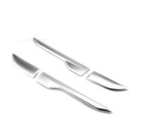 turbo laterale Misura Per Land Rover Range Evoque 2012-2018 Auto Parafango Anteriore Griglia Laterale Uscita Aria Vent Porta Superiore Modanatura trim Ventilazione Finta(Silvery)