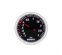 Turbo manometro meccanico da 52 mm, ingresso 12 V, intervallo di pressione 3 bar per gli appassionati di auto da corsa e progetti di tuning delle prestazioni del veicolo