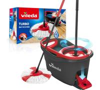 Vileda Turbo Mop Easy Wring & Clean Con Secchio a Pedale, Manico Telescopico 85-