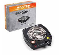 Turbo-Power - Accenditore elettrico a carbone a 5 livelli, 500 Watt, a carbone, piastra con spirale riscaldante in acciaio inox, griglia di carbone