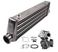 Turbo T04E Turbocompressore A/R:0.5, 0.63 & 27x7x2.5 2.5" Universal Intercooler