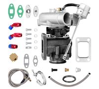 TURBO T3 T04E V-band Turbocharger + Oil Return & feed Line Kit