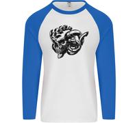 Turbo Teschio Auto Fan Motore Drifting Uomo L/S Baseball T-Shirt