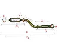TURBO TURBINA ASTA LEVA COMANDO REGOLABILE ATTUATORE