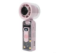 Turbo ventilatore portatile con flusso d'aria regolabile e lunga durata della batteria, perfetto per le giornate calde all'aperto (viola)